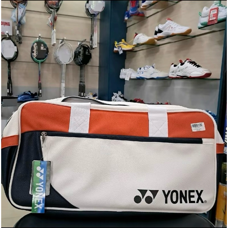 Túi cầu lông thể thao Yonex Trắng Cam thời trang.