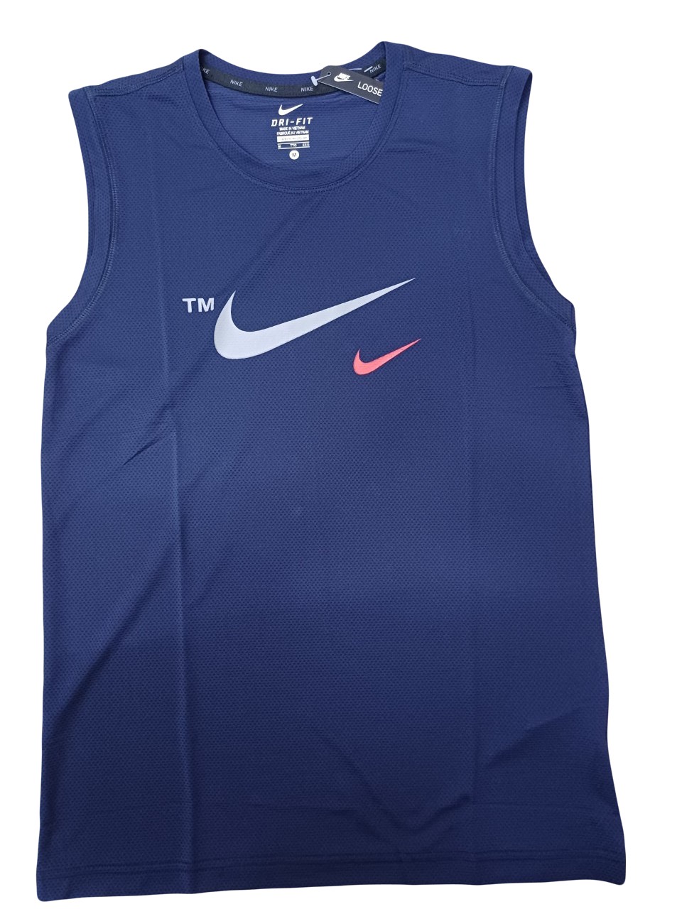 ÁO BA LỖ NIKE - XANH ĐEN - SIZE M + 2XL