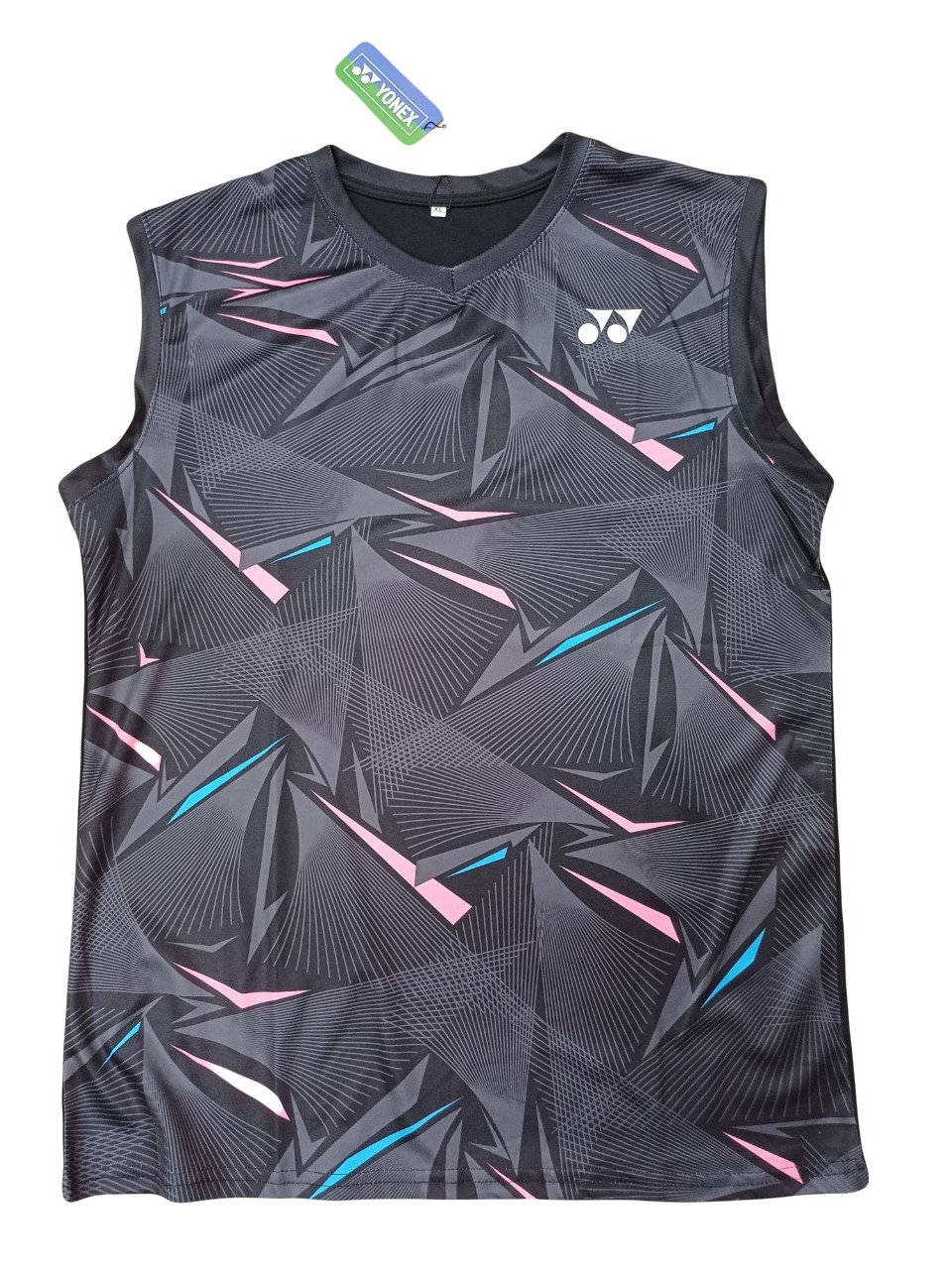 ÁO BA LỖ YONEX - ĐEN HỌA TIẾT - SIZE XL + 2XL